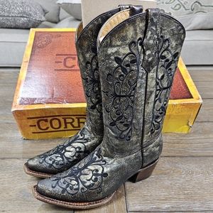 Corral Boots Girl's A3154, Girls Size 4.5,